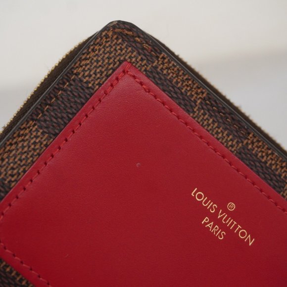 Louis Vuitton Wallet Damier Portefeuille Lou N60500 Red Ebene Ladies - Picture 11 of 15